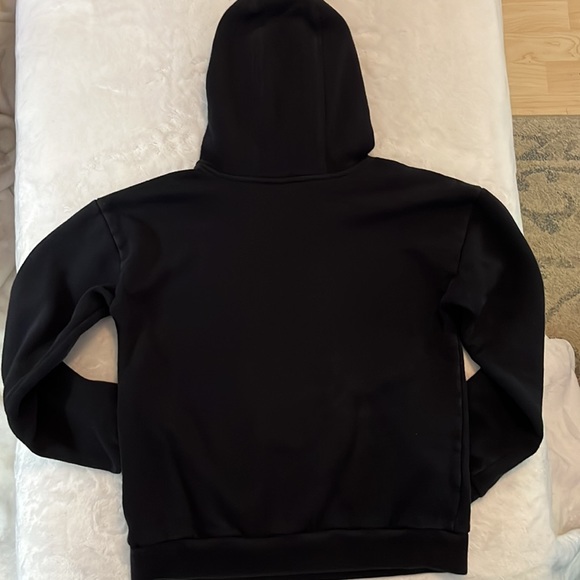 Adidas Black Cotton Hoodie with Twisted multi color Logo. Youth size 10-12 - Picture 5 of 7